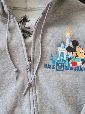 Walt Disney World Mickey Mouse Gray Zip-Up Hoodie